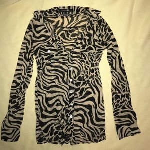 Animal print blouse
